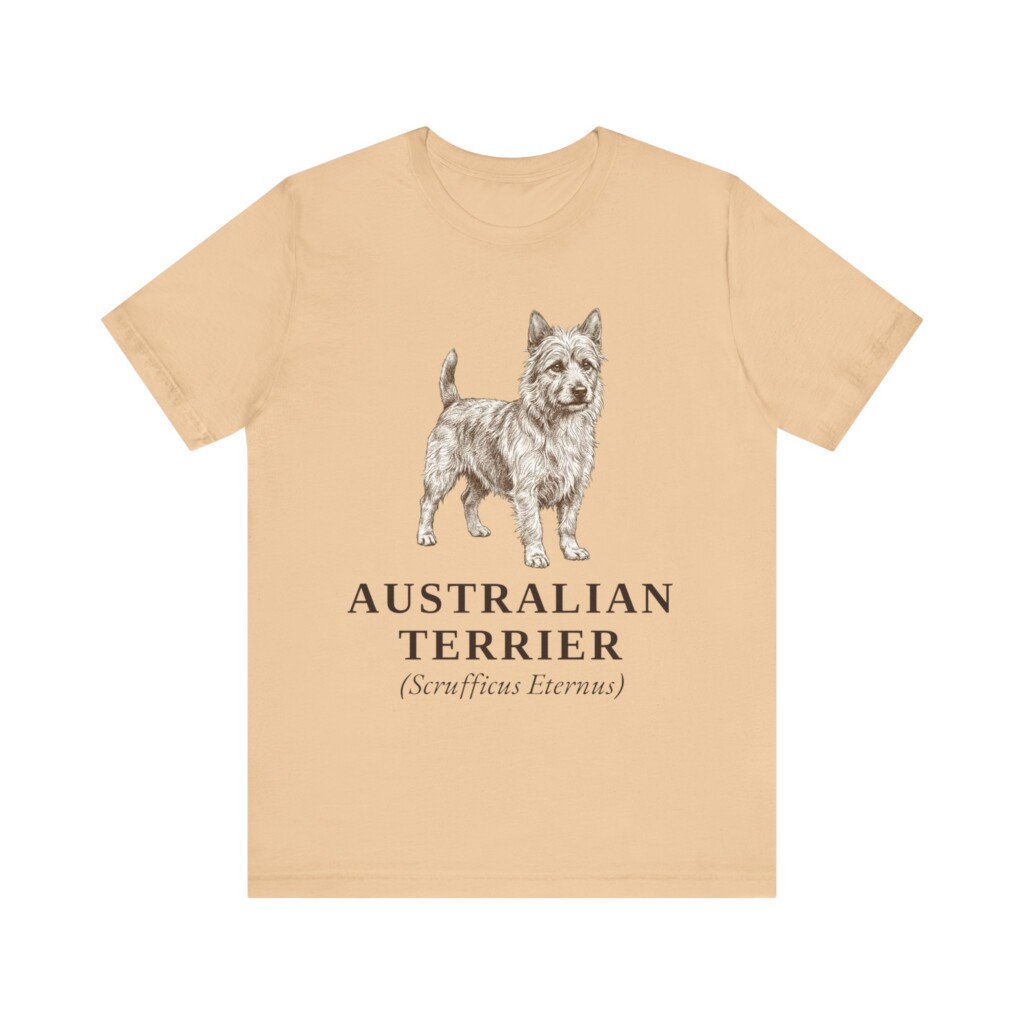 Australian Terrier Latin Shirt, Vintage Dog Sketch Tee, Dog Latin Gift
