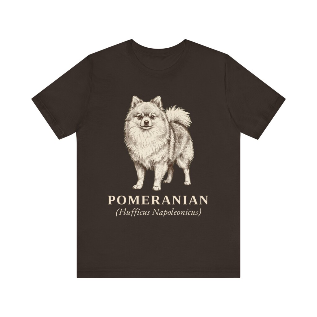 Pomeranian Latin Shirt, Vintage Dog Sketch Tee, Dog Latin Gift