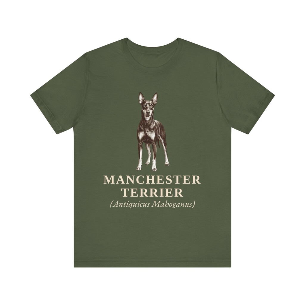Manchester Terrier Latin Shirt, Vintage Dog Sketch Tee, Dog Latin Gift