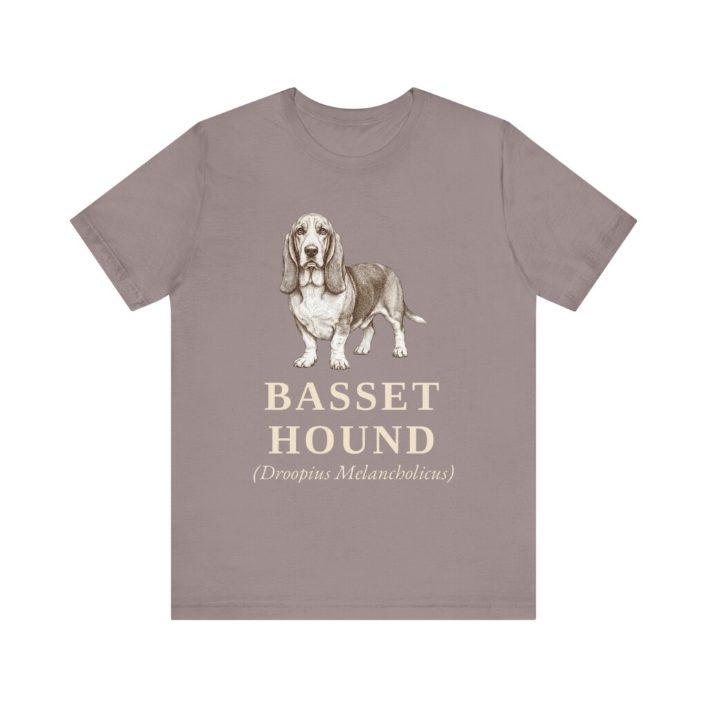 Basset Hound Latin Shirt, Vintage Dog Sketch Tee, Dog Latin Gift