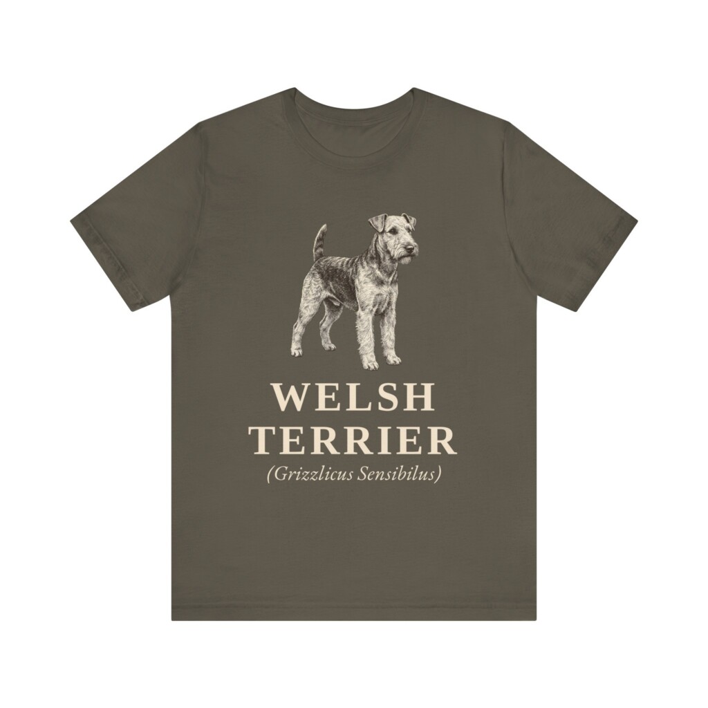 Welsh Terrier Latin Shirt, Vintage Dog Sketch Tee, Dog Latin Gift Welsh Terrier Latin Shirt, Vintage Dog Sketch Tee, Dog Latin Gift