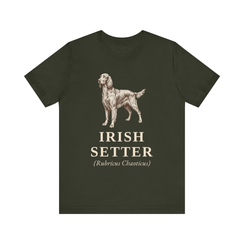 Irish Setter Latin Shirt, Vintage Dog Sketch Tee, Dog Latin Gift