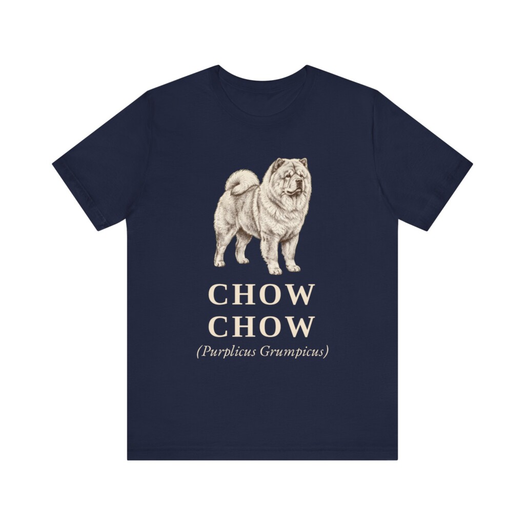 Chow Chow Latin Shirt, Vintage Dog Sketch Tee, Dog Latin Gift