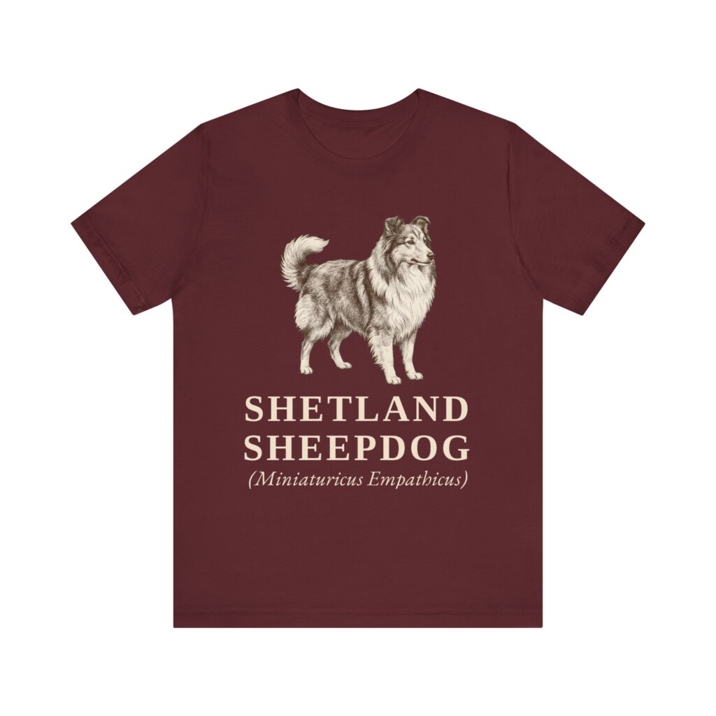 Shetland Sheepdog Latin Shirt, Vintage Dog Sketch Tee, Dog Latin Gift