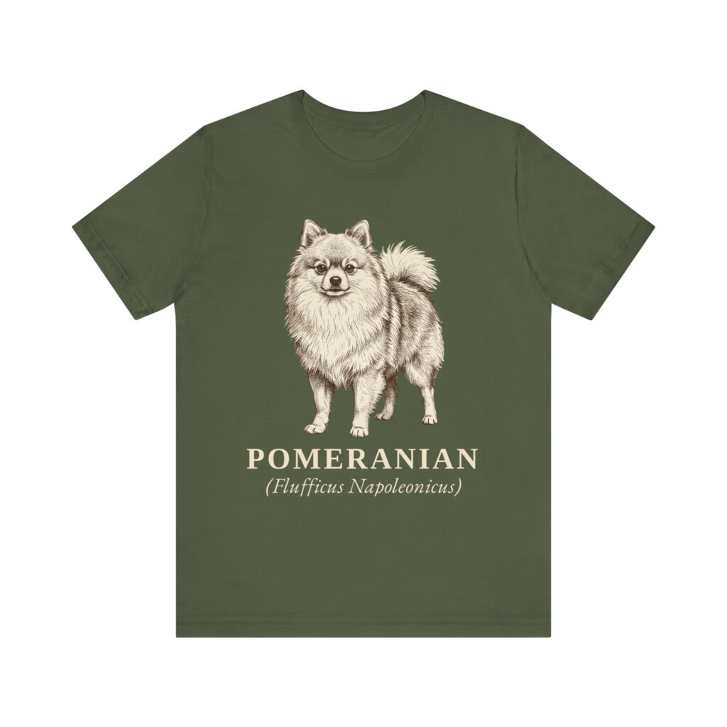 Pomeranian Latin Shirt, Vintage Dog Sketch Tee, Dog Latin Gift