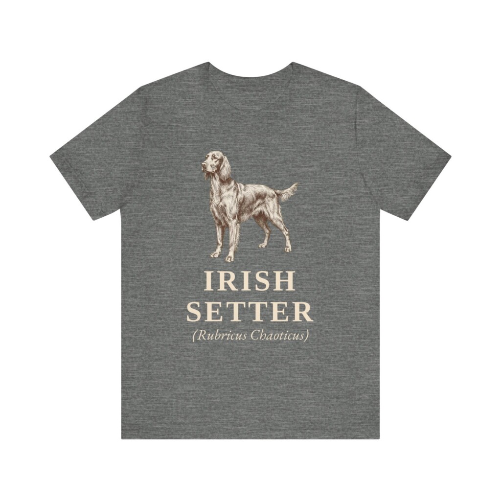 Irish Setter Latin Shirt, Vintage Dog Sketch Tee, Dog Latin Gift