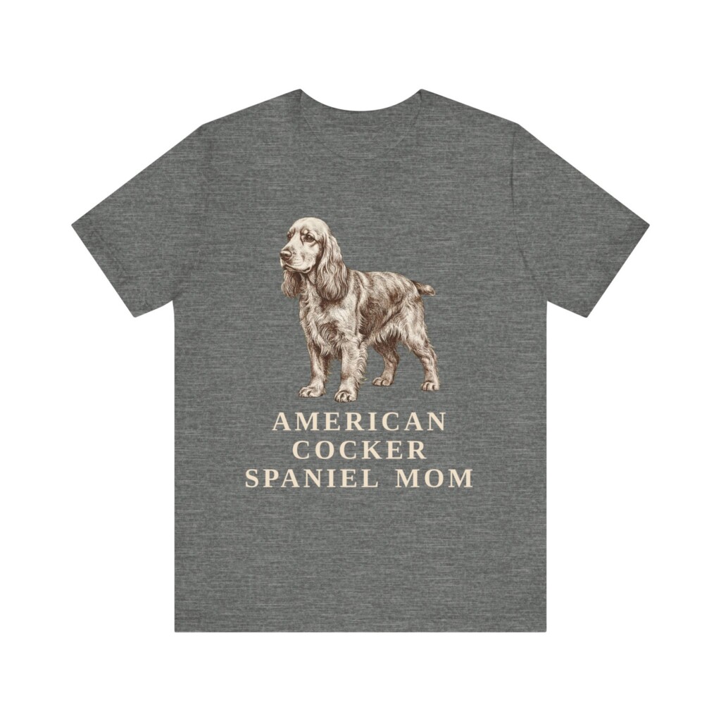 Cocker Spaniel Mom Shirt, Vintage Dog Sketch Tee, Dog Mom Gift