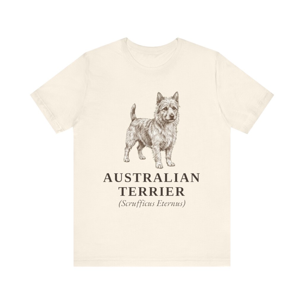 Australian Terrier Latin Shirt, Vintage Dog Sketch Tee, Dog Latin Gift