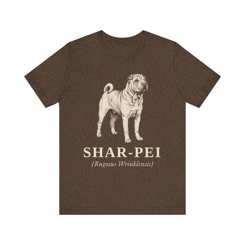 Shar-Pei Latin Shirt, Vintage Dog Sketch Tee, Dog Latin Gift