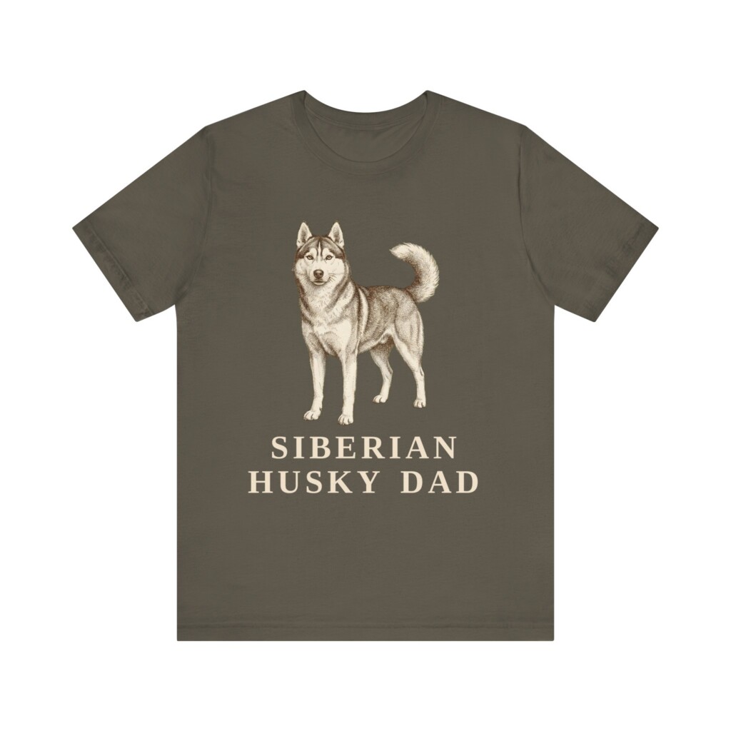 Husky Dad Shirt, Vintage Dog Sketch Tee, Dog Dad Gift