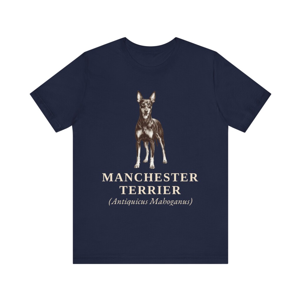 Manchester Terrier Latin Shirt, Vintage Dog Sketch Tee, Dog Latin Gift