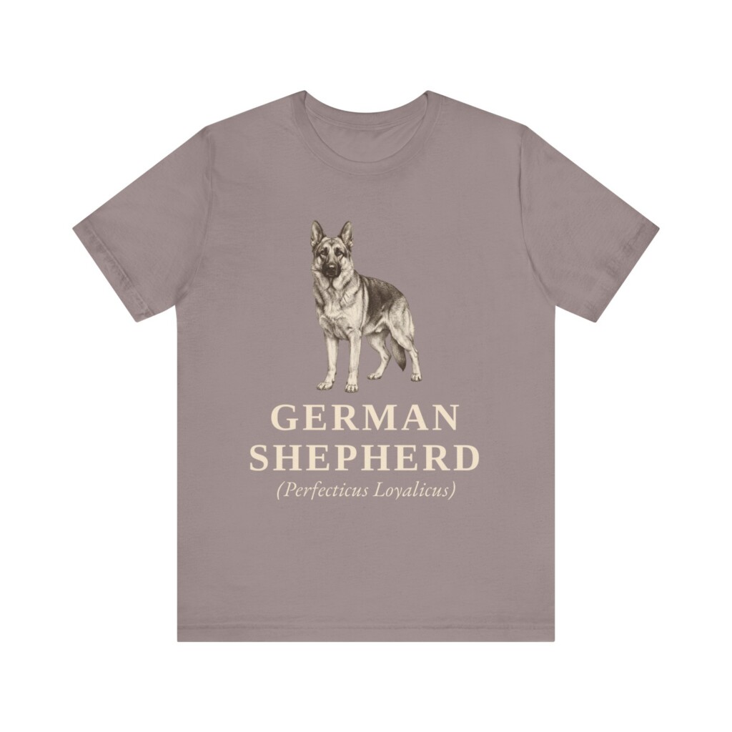German Shepherd Latin Shirt, Vintage Dog Sketch Tee, Dog Latin Gift