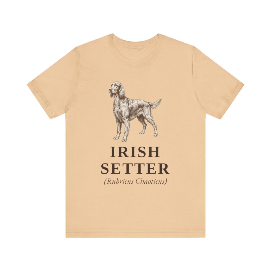 Irish Setter Latin Shirt, Vintage Dog Sketch Tee, Dog Latin Gift