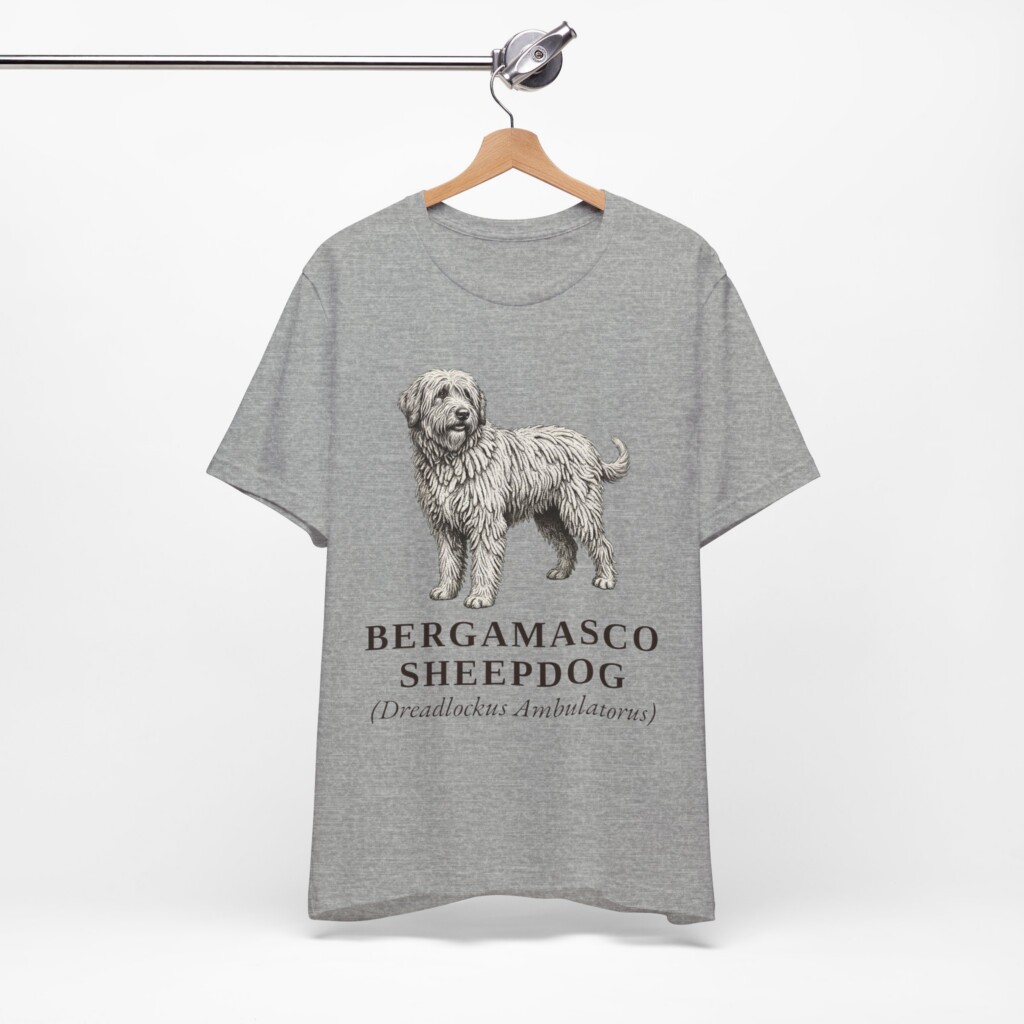 Bergamasco Sheepdog Latin Shirt, Vintage Dog Sketch Tee, Dog Latin Gift