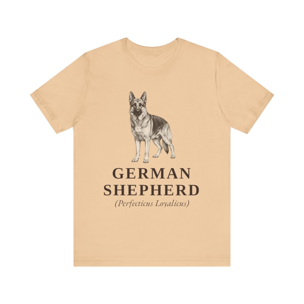 German Shepherd Latin Shirt, Vintage Dog Sketch Tee, Dog Latin Gift