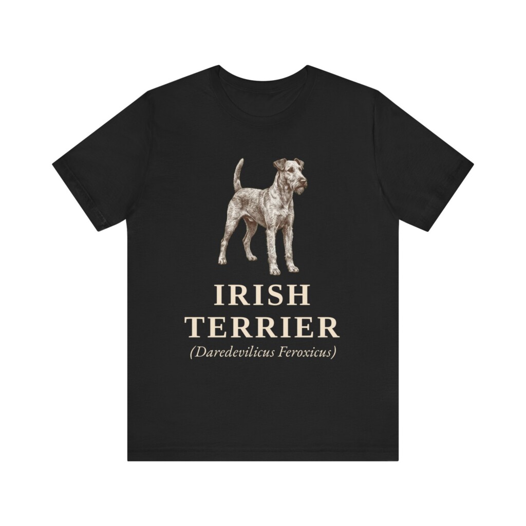 Irish Terrier Latin Shirt, Vintage Dog Sketch Tee, Dog Latin Gift