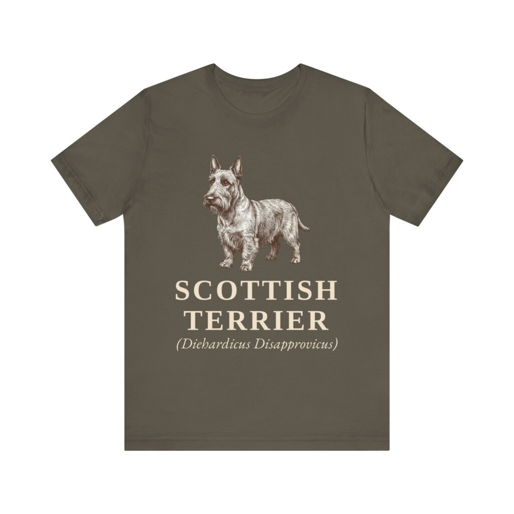 Scottish Terrier Latin Shirt, Vintage Dog Sketch Tee, Dog Latin Gift
