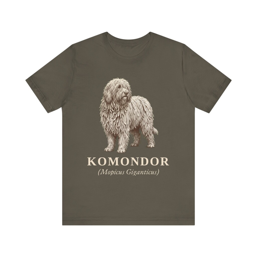 Komondor Latin Shirt, Vintage Dog Sketch Tee, Dog Latin Gift