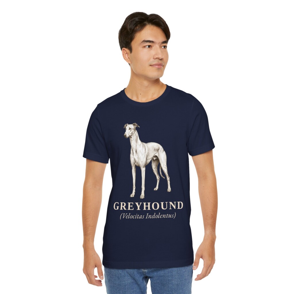 Greyhound Latin Shirt, Vintage Dog Sketch Tee, Dog Latin Gift