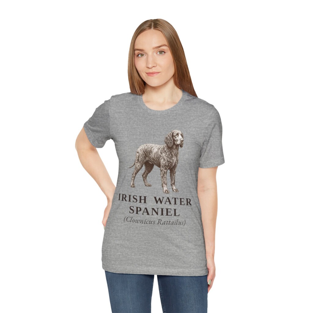 Irish Water Spaniel Latin Shirt, Vintage Dog Sketch Tee, Dog Latin Gift
