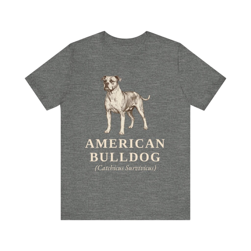 American Bulldog Latin Shirt, Vintage Dog Sketch Tee, Dog Latin Gift