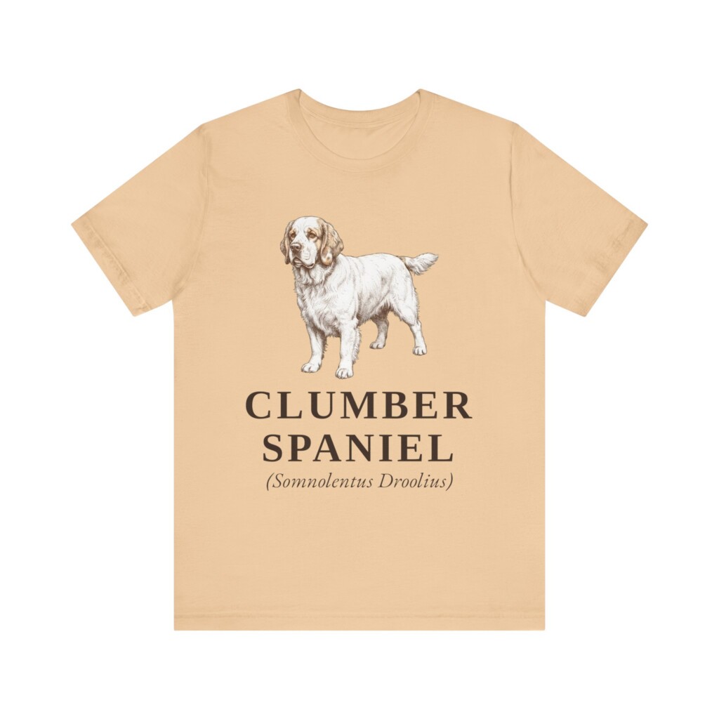 Clumber Spaniel Latin Shirt, Vintage Dog Sketch Tee, Dog Latin Gift
