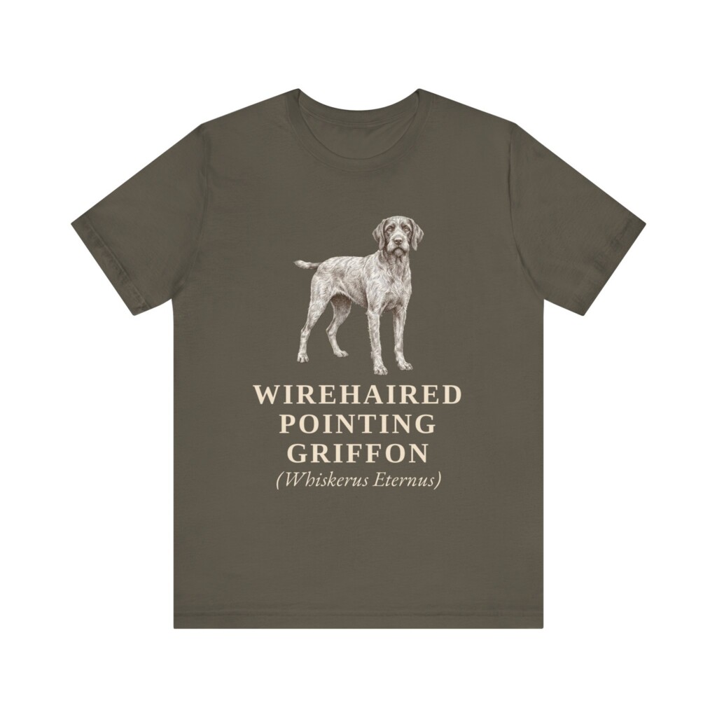 Wirehaired Pointing Griffon Latin Shirt, Vintage Dog Sketch Tee, Dog Latin Gift