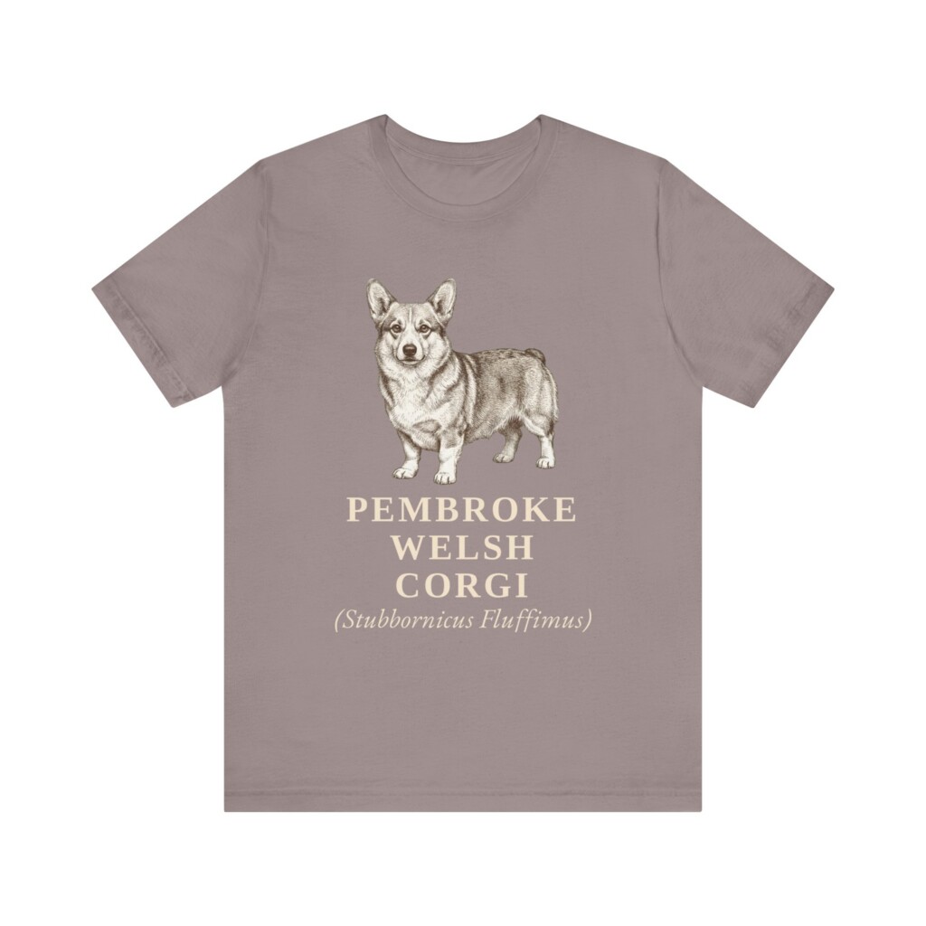 Pembroke Welsh Corgi Latin Shirt, Vintage Dog Sketch Tee, Dog Latin Gift