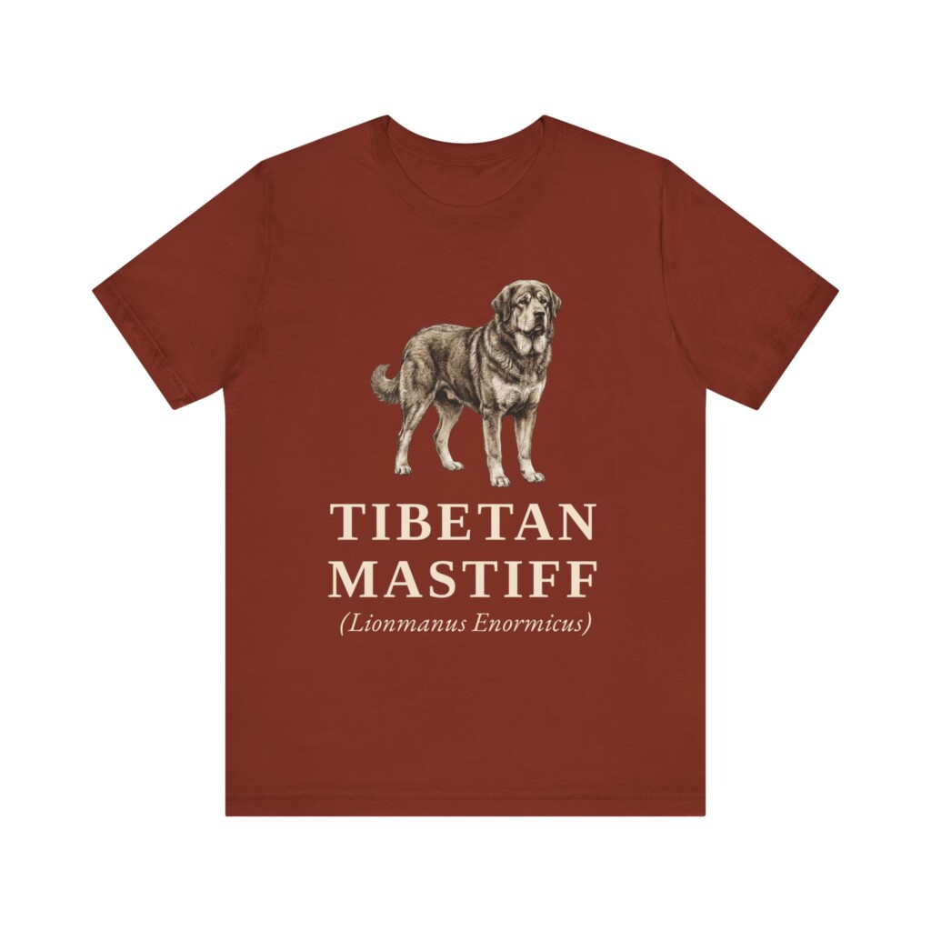 Tibetan Mastiff Latin Shirt, Vintage Dog Sketch Tee, Dog Latin Gift