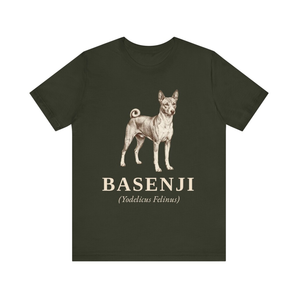 Basenji Latin Shirt, Vintage Dog Sketch Tee, Dog Latin Gift