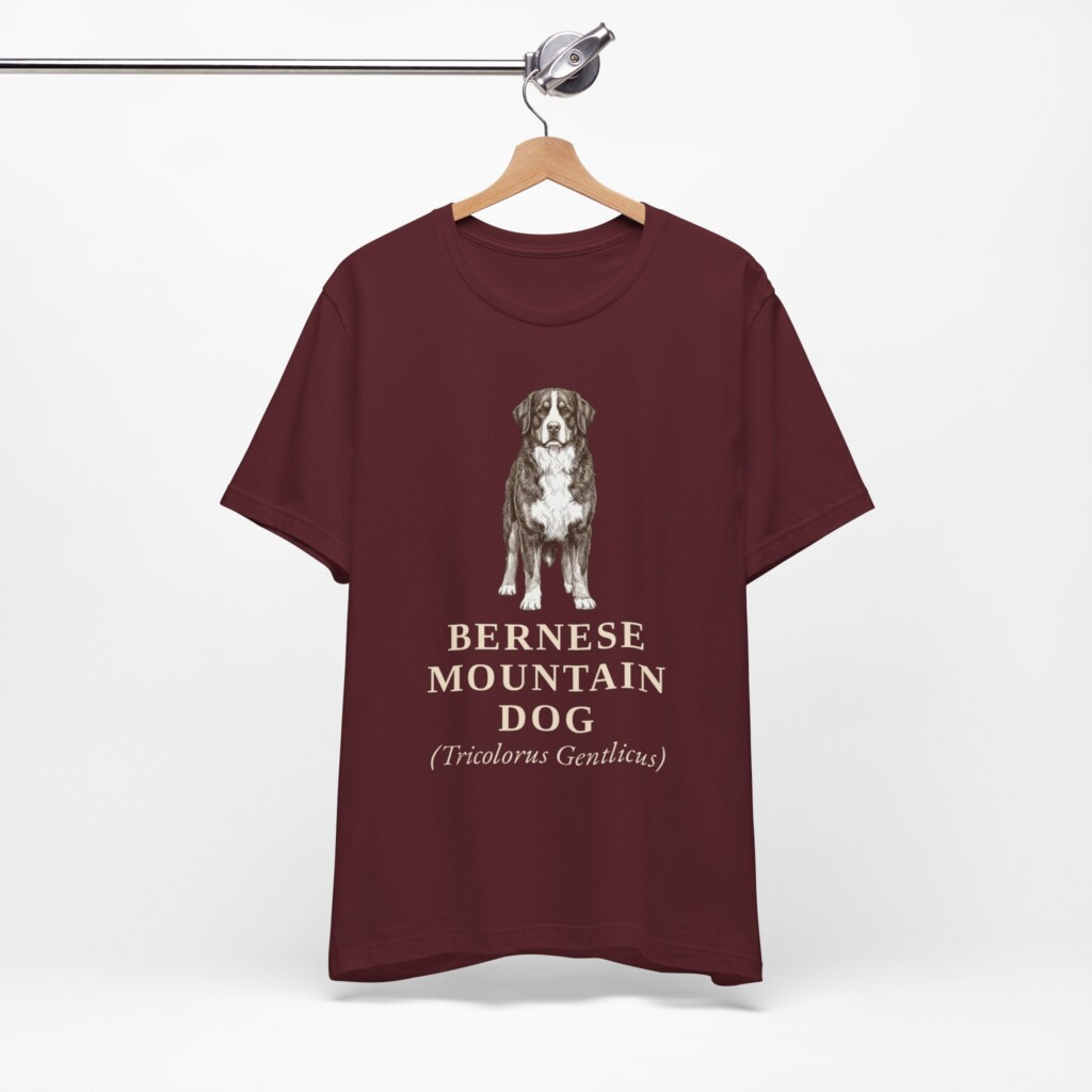 Bernese Mountain Dog Latin Shirt, Vintage Dog Sketch Tee, Dog Latin Gift