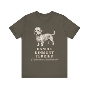 Dandie Dinmont Terrier Latin Shirt, Vintage Dog Sketch Tee, Dog Latin Gift