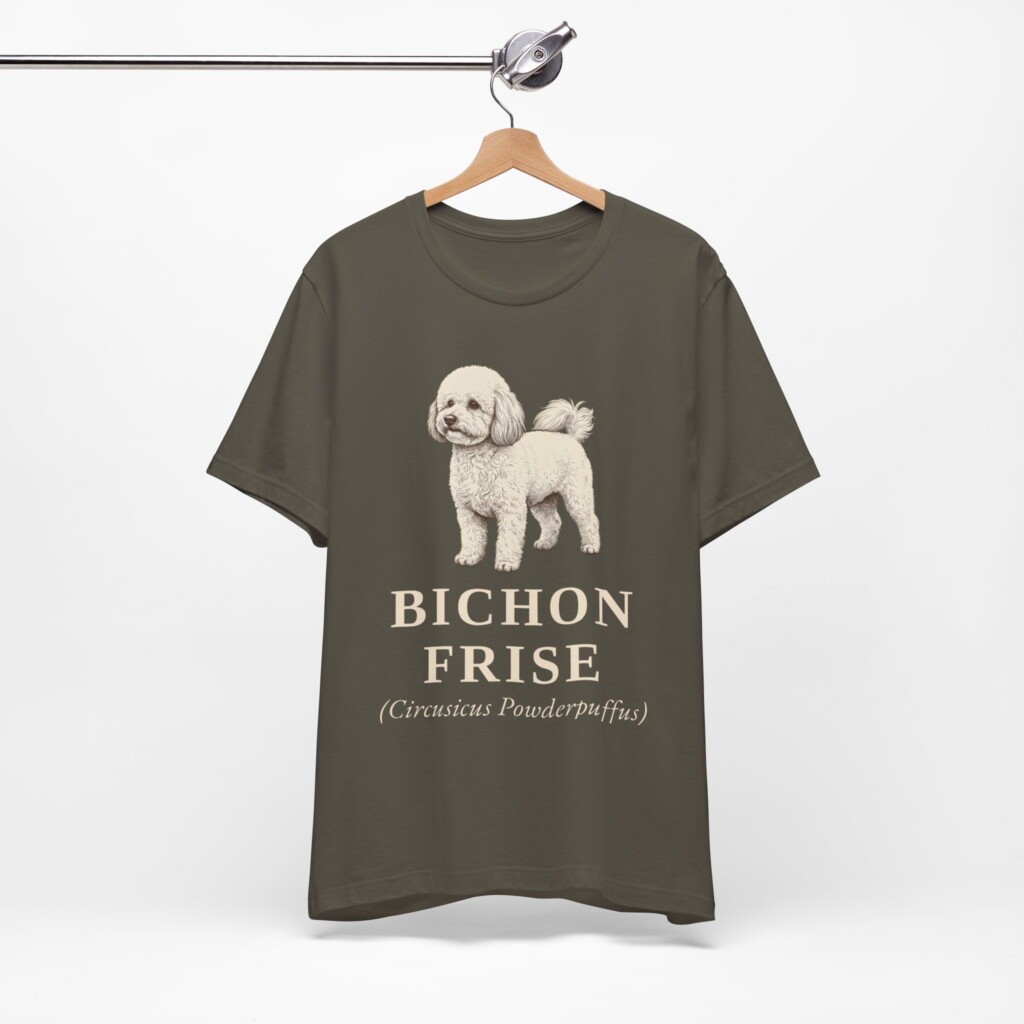 Bichon Frise Latin Shirt, Vintage Dog Sketch Tee, Dog Latin Gift