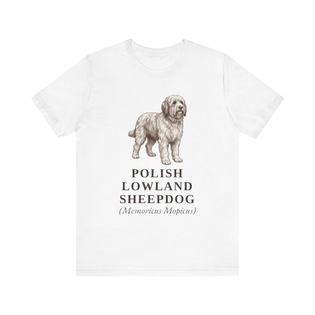 Polish Lowland Sheepdog Latin Shirt, Vintage Dog Sketch Tee, Dog Latin Gift