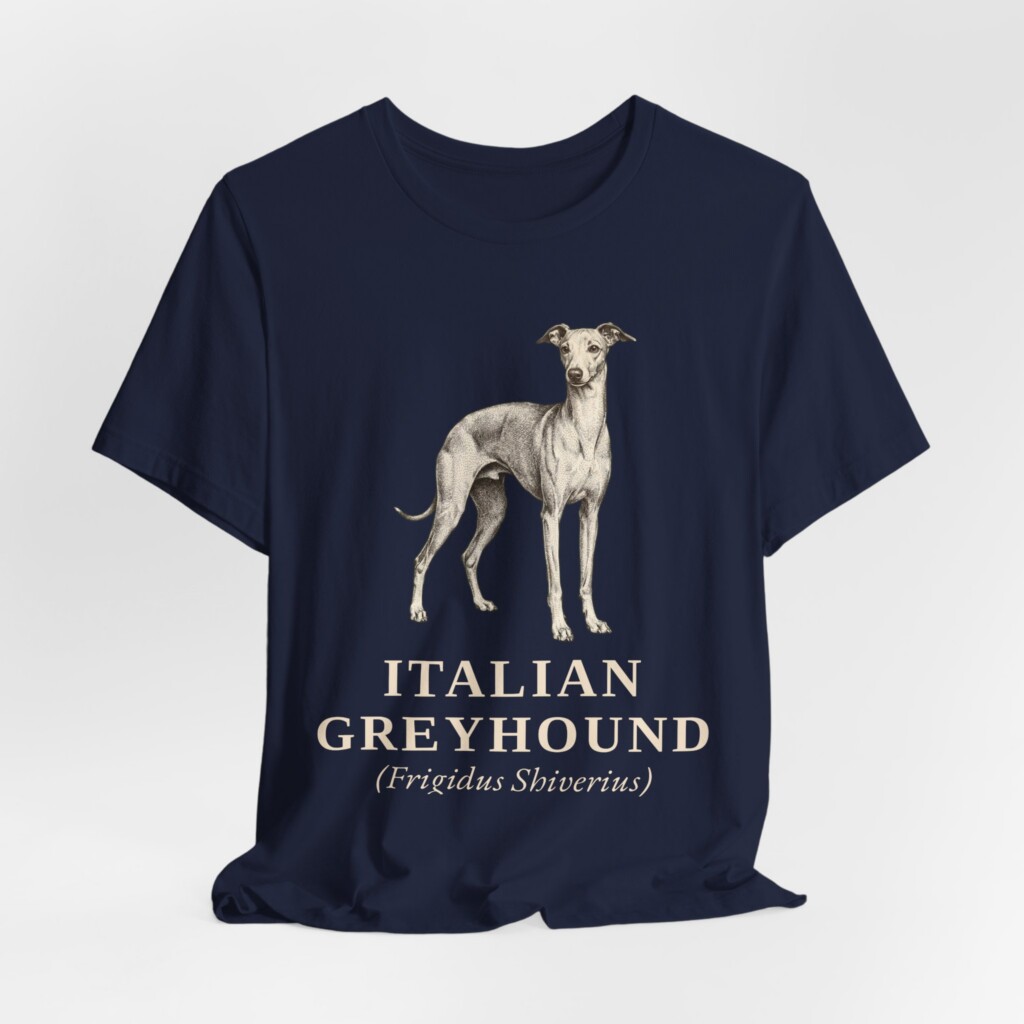 Italian Greyhound Latin Shirt, Vintage Dog Sketch Tee, Dog Latin Gift