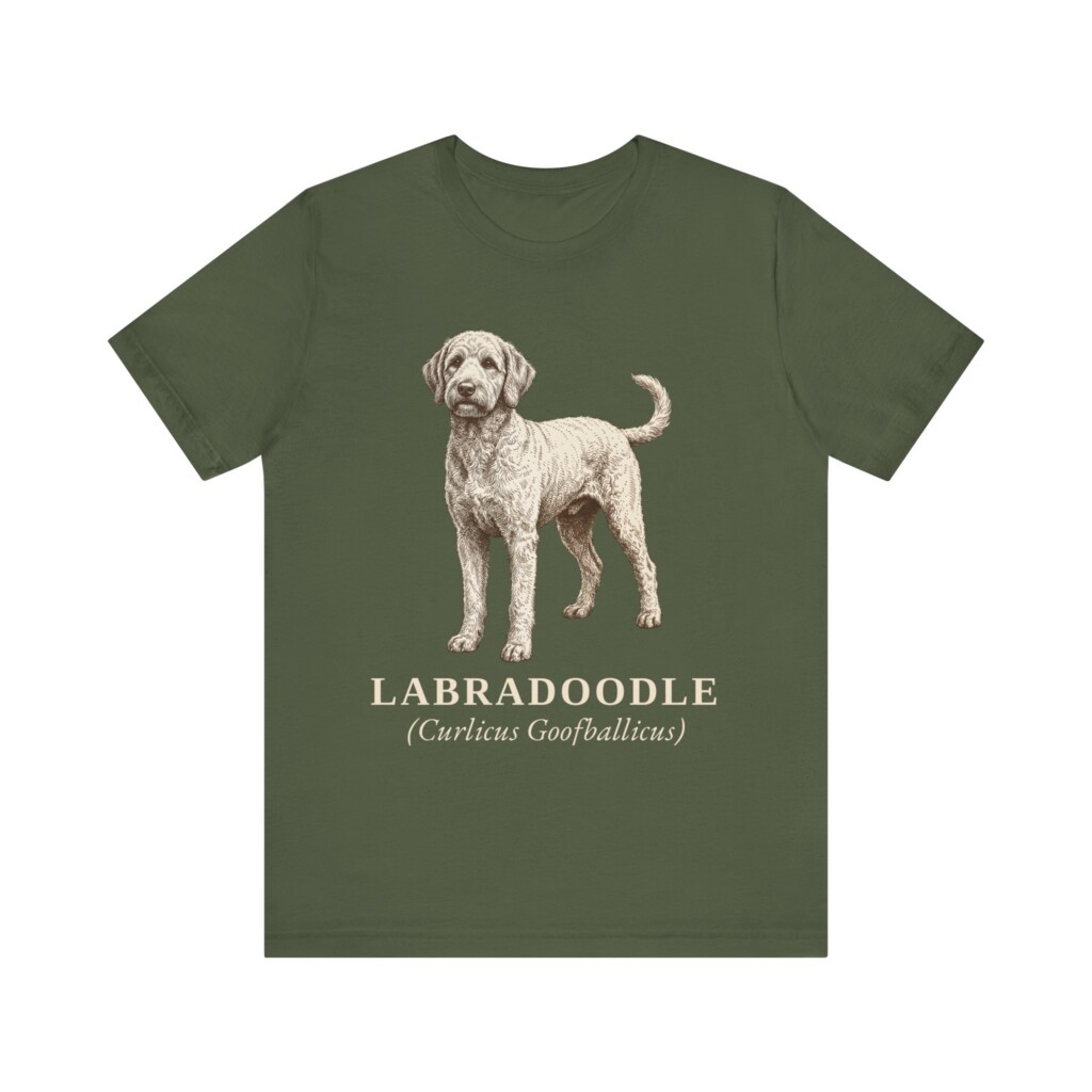 Labradoodle Latin Shirt, Vintage Dog Sketch Tee, Dog Latin Gift