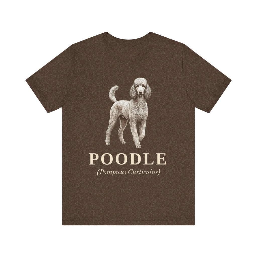 Poodle Latin Shirt, Vintage Dog Sketch Tee, Dog Latin Gift