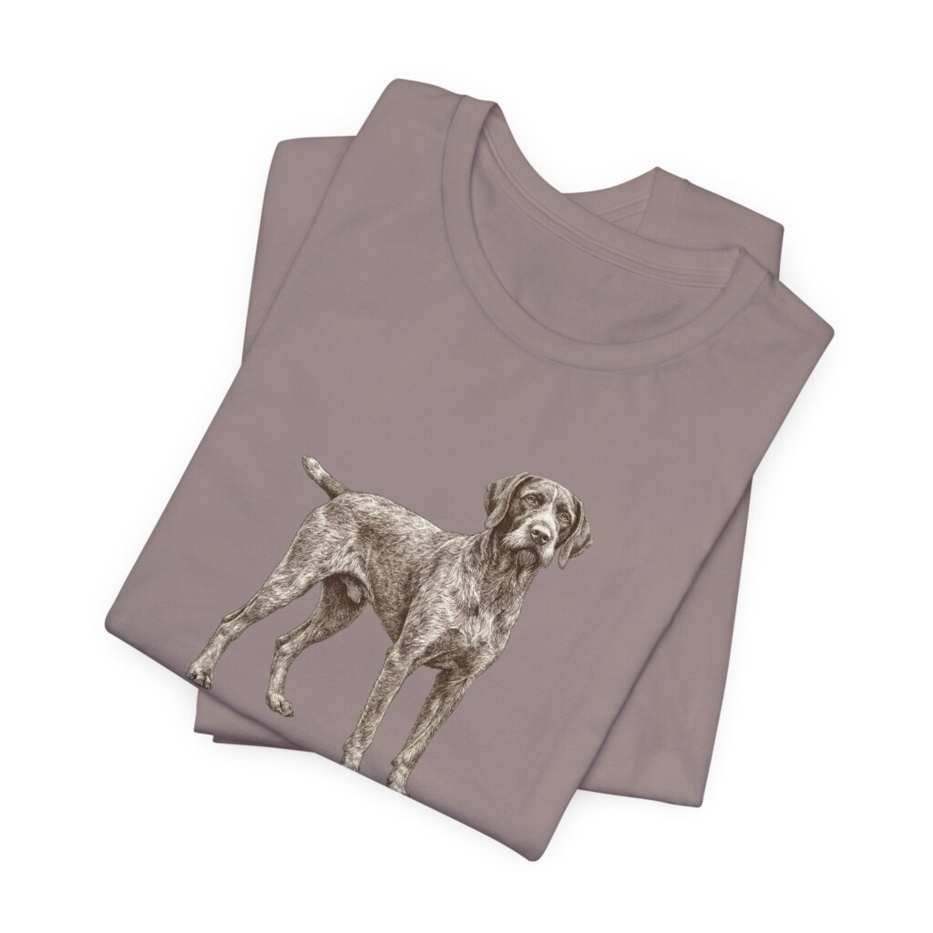 German Wirehaired Pointer Latin Shirt, Vintage Dog Sketch Tee, Dog Latin Gift