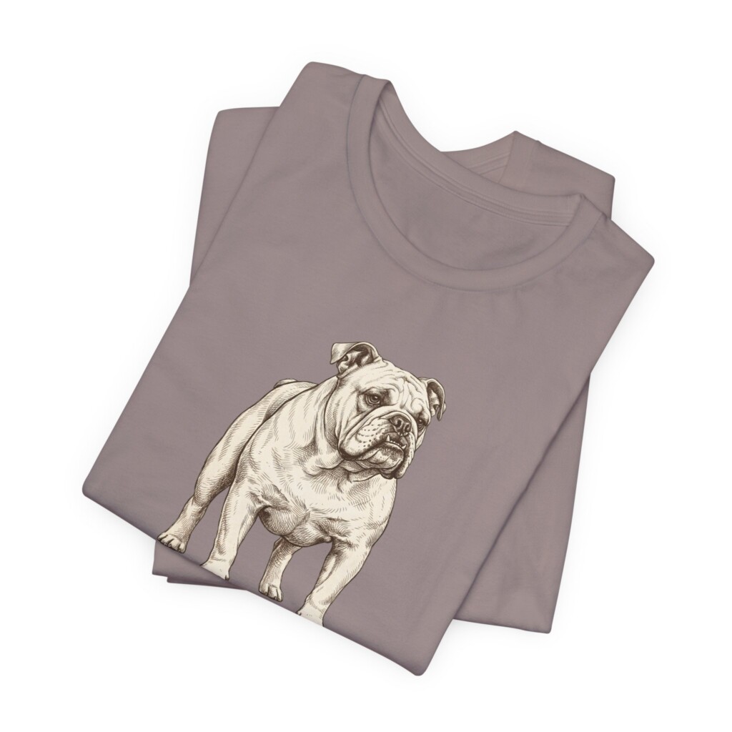 English Bulldog Latin Shirt, Vintage Dog Sketch Tee, Dog Latin Gift