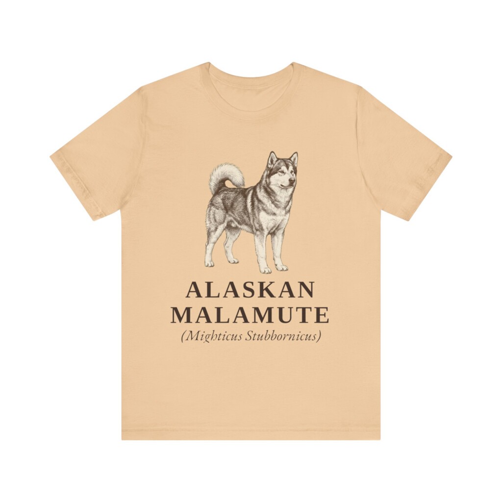 Alaskan Malamute Latin Shirt, Vintage Dog Sketch Tee, Dog Latin Gift Alaskan Malamute Latin Shirt, Vintage Dog Sketch Tee, Dog Latin Gift
