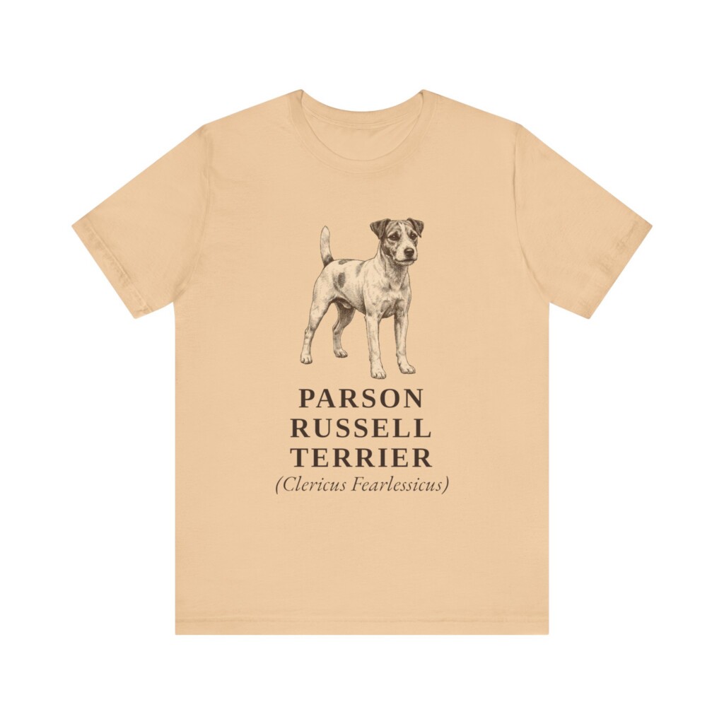Parson Russell Terrier Latin Shirt, Vintage Dog Sketch Tee, Dog Latin Gift