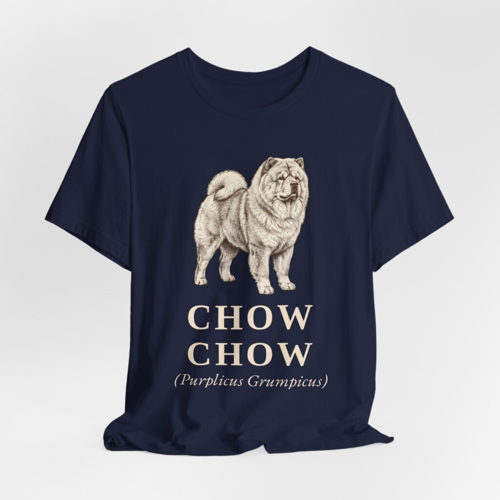 Chow Chow Latin Shirt, Vintage Dog Sketch Tee, Dog Latin Gift