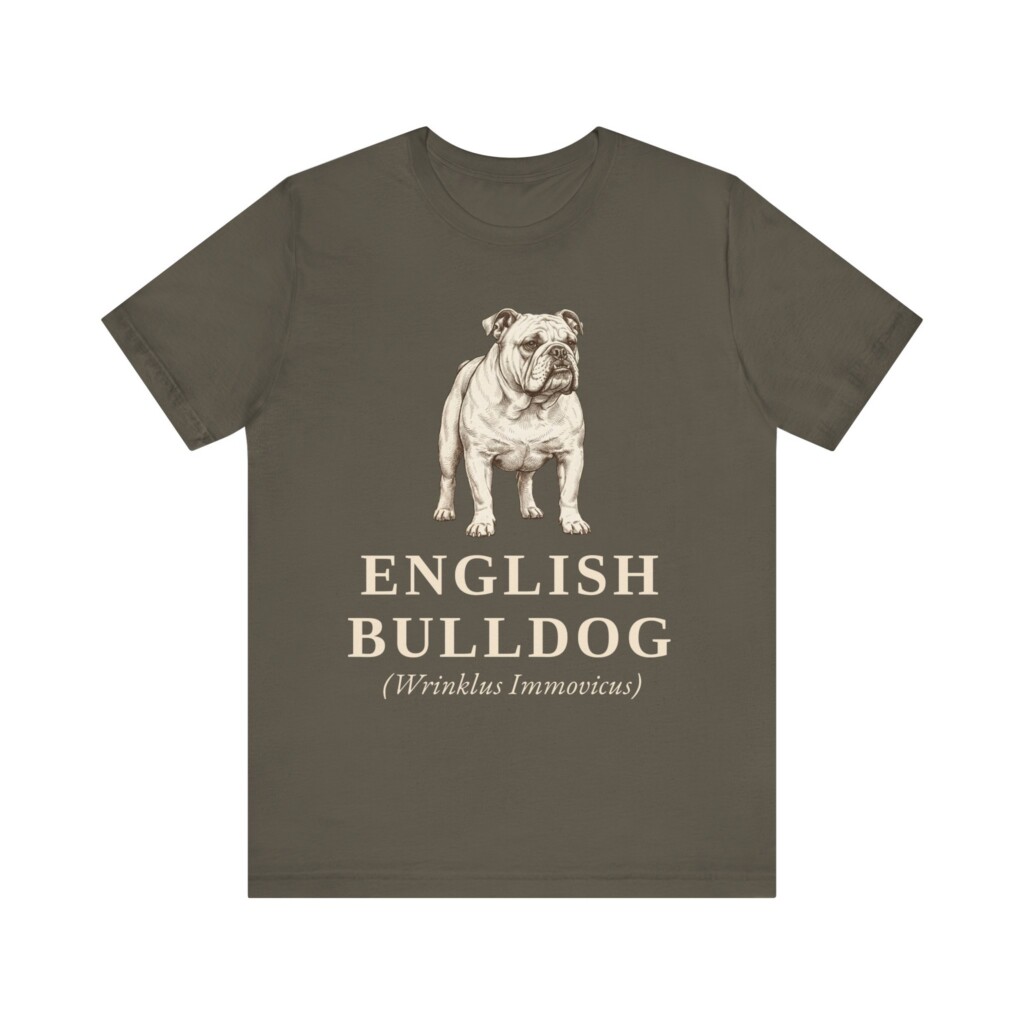 English Bulldog Latin Shirt, Vintage Dog Sketch Tee, Dog Latin Gift