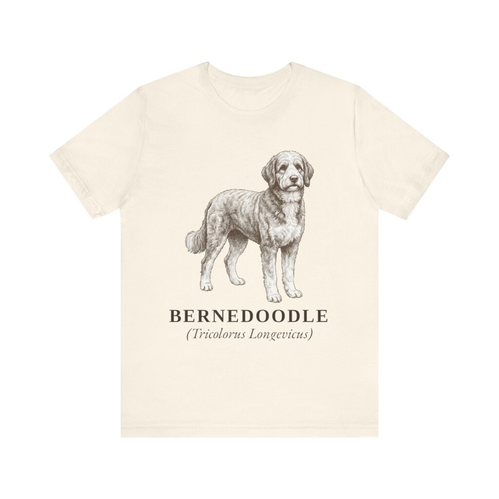 Bernedoodle Latin Shirt, Vintage Dog Sketch Tee, Dog Latin Gift