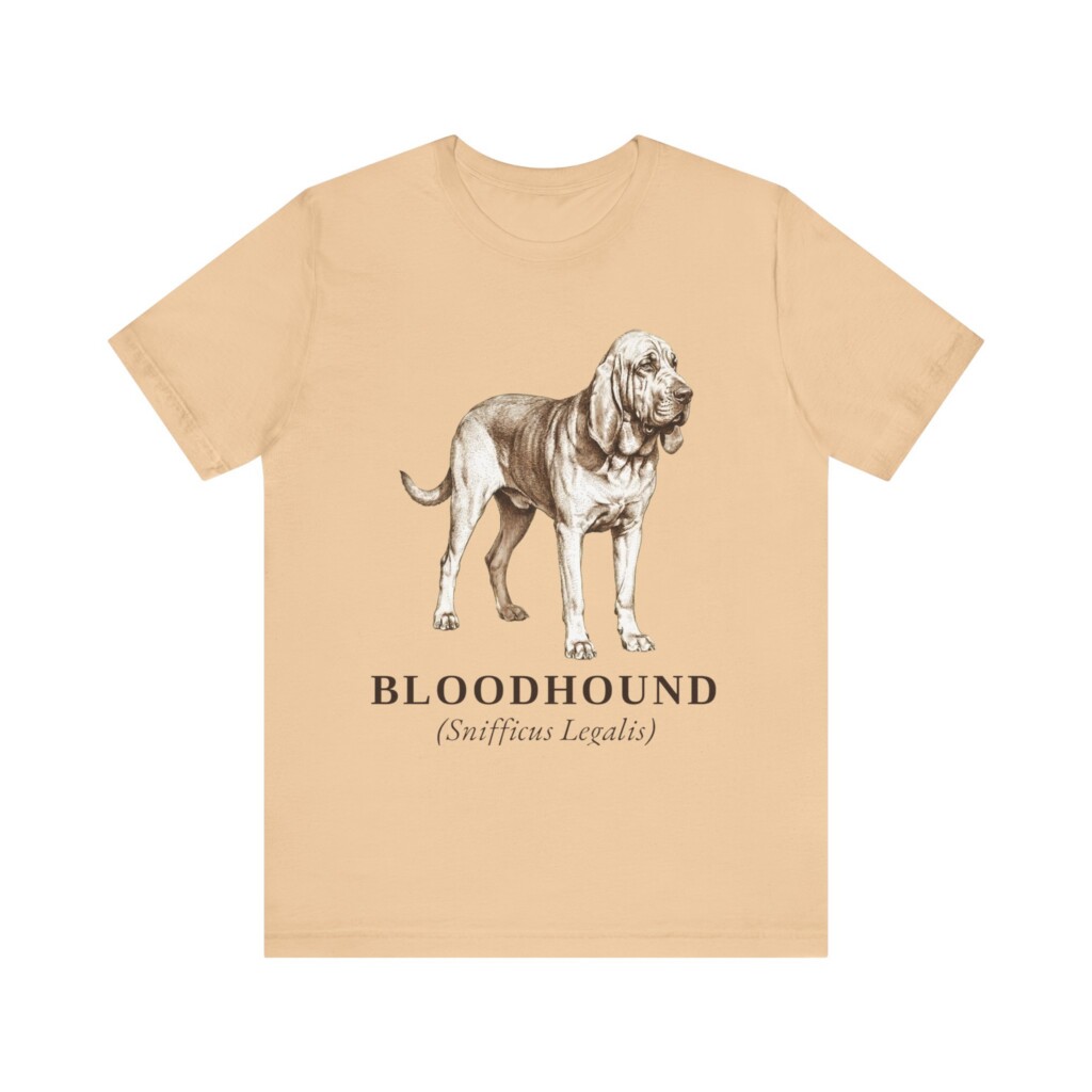 Bloodhound Latin Shirt, Vintage Dog Sketch Tee, Dog Latin Gift