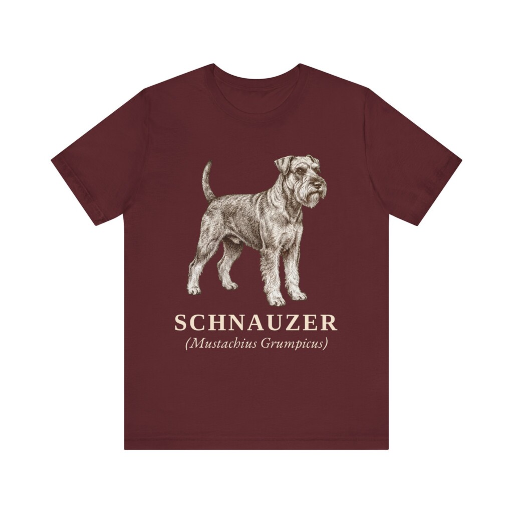 Standard Schnauzer Latin Shirt, Vintage Dog Sketch Tee, Dog Latin Gift Standard Schnauzer Latin Shirt, Vintage Dog Sketch Tee, Dog Latin Gift