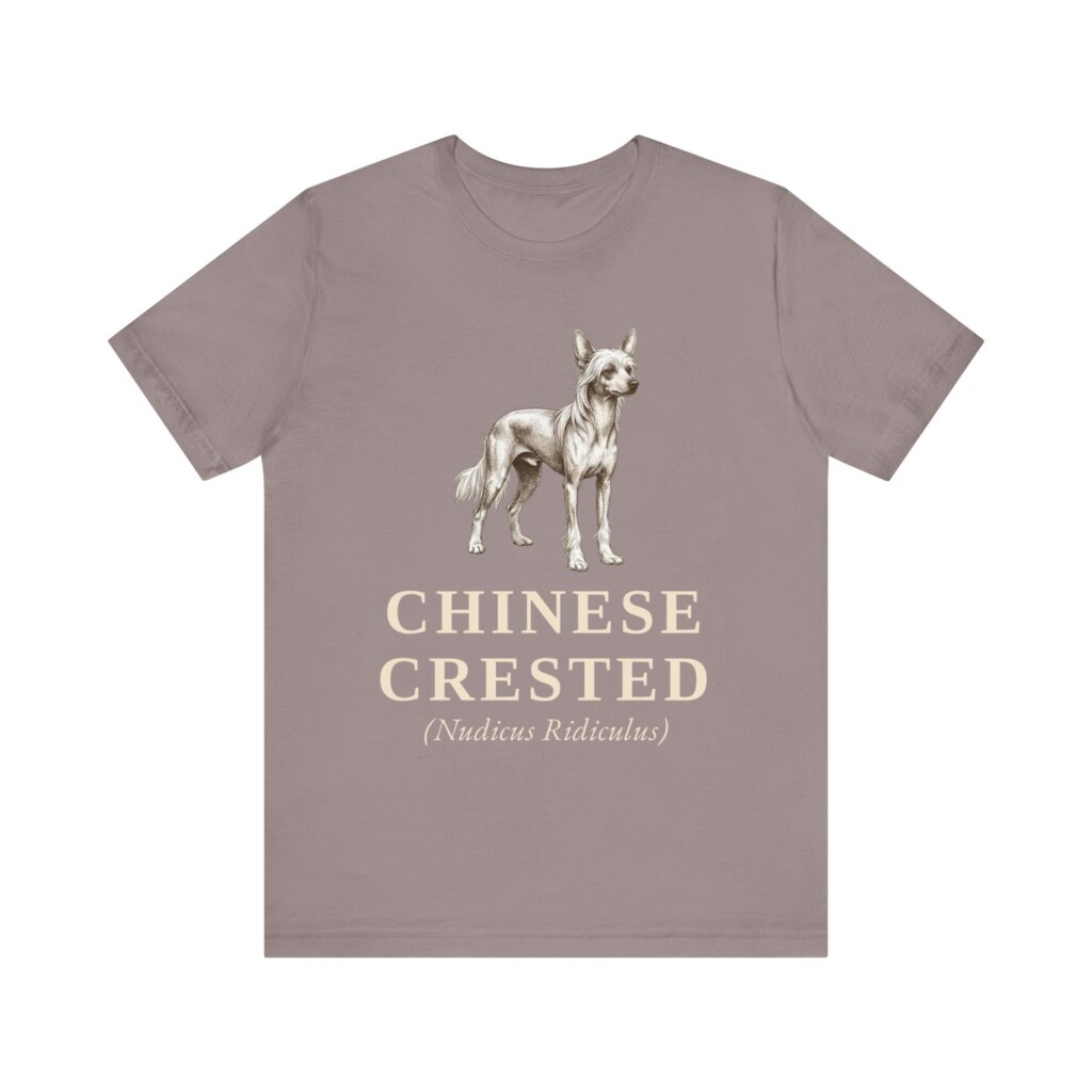 Chinese Crested Latin Shirt, Vintage Dog Sketch Tee, Dog Latin Gift