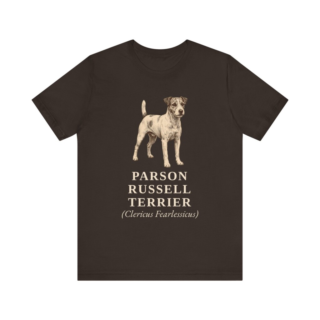 Parson Russell Terrier Latin Shirt, Vintage Dog Sketch Tee, Dog Latin Gift