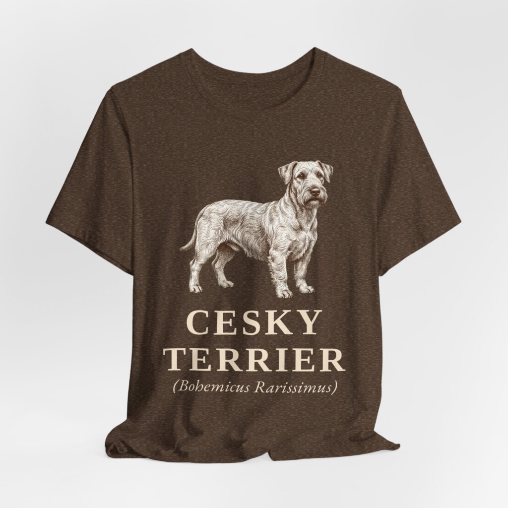 Cesky Terrier Latin Shirt, Vintage Dog Sketch Tee, Dog Latin Gift