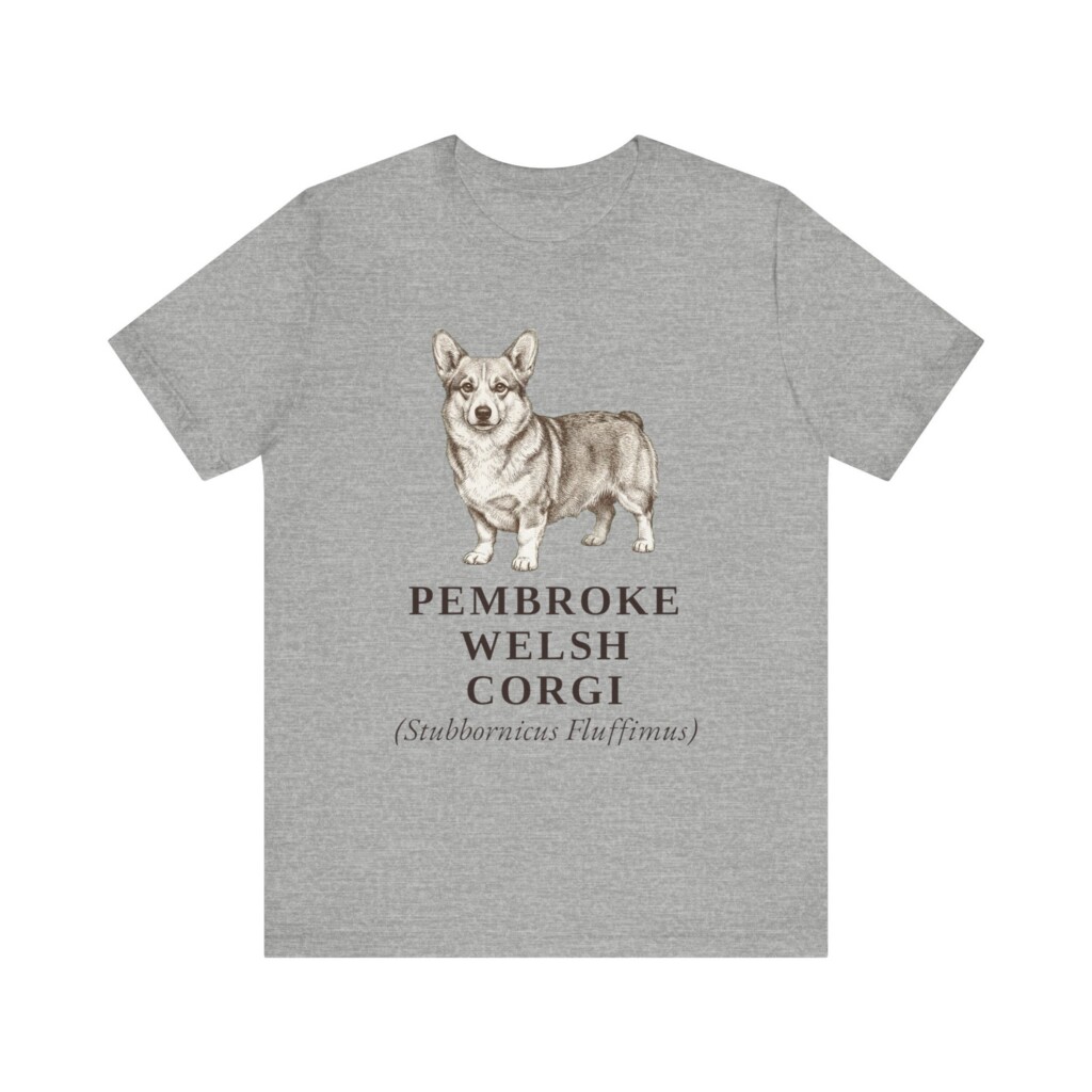 Pembroke Welsh Corgi Latin Shirt, Vintage Dog Sketch Tee, Dog Latin Gift